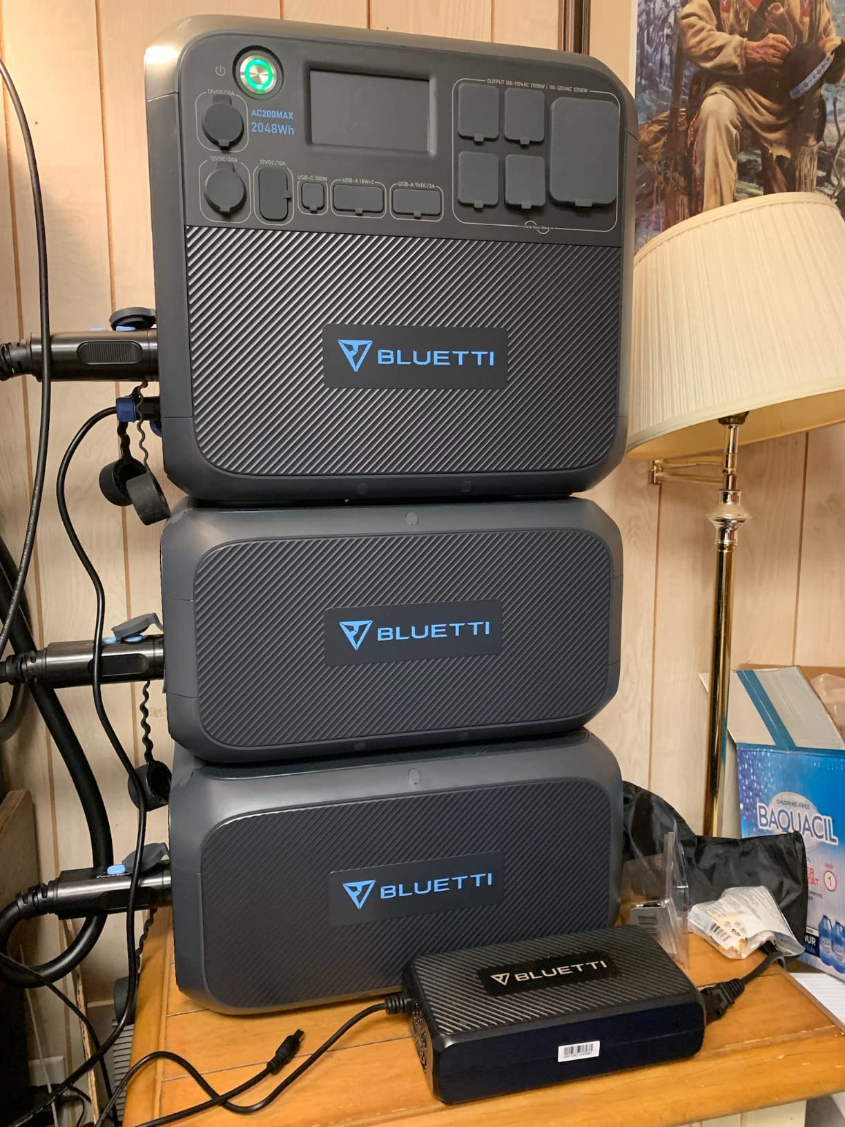 Bluetti AC200 Max portable power station front view showing display and control panel