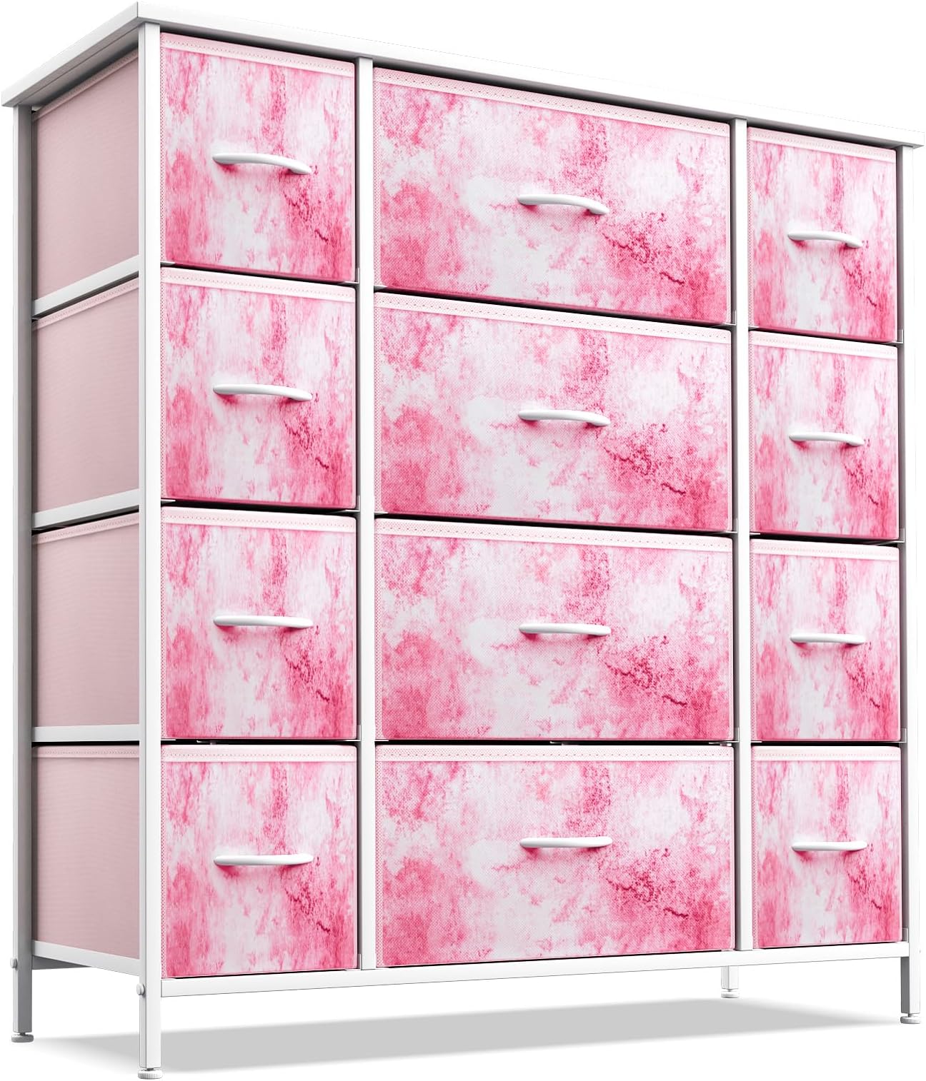 Amazon.com: Sorbus Pink Dresser with 12 Drawers + 11 Inch Pink Cube ...