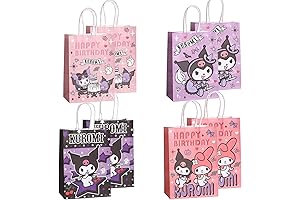 Kuromi Party Assortment Candy Bags, 16Pcs Paper Bags with Handles for Kuromi...
