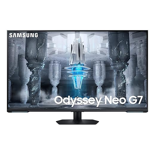 SAMSUNG 43" Odyssey Neo G7 Series 4K UHD Smart Gaming Monitor, 144Hz, 1ms, VESA Display HDR600, Quantum Matrix Technology, AMD FreeSync Premium Pro, LS43CG702NNXZA, 2023, Black
