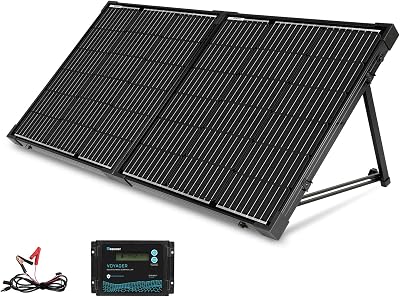 Renogy 100W Portable Solar Panel, 25% High Efficiency Solar Panel Kit with 20A Charger Controller for 12V Battery&Power Station, N-Type Foldable Solar Panels w/Tempered Glass for RV, Camping Off-Grid