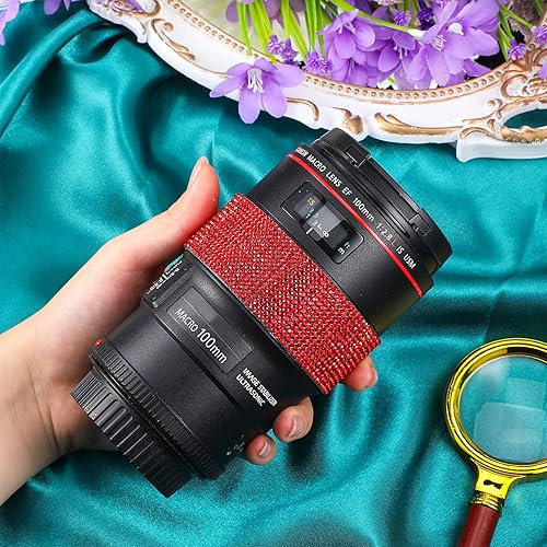 Miniatura 7 de 5 rollos de cinta autoadhesiva con diamantes de imitación de cristal para manualidades con diamantes de imitación de 0.079 pulgadas (0.079 in), 4.5