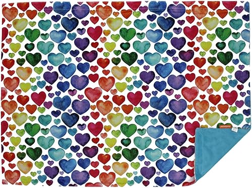 Miniatura 1 de Dear Baby Gear Manta de lujo con corazón para bebé, doble capa Minky, regalos de hitos y recién nacidos, manta de bebé para niñas, corazones de