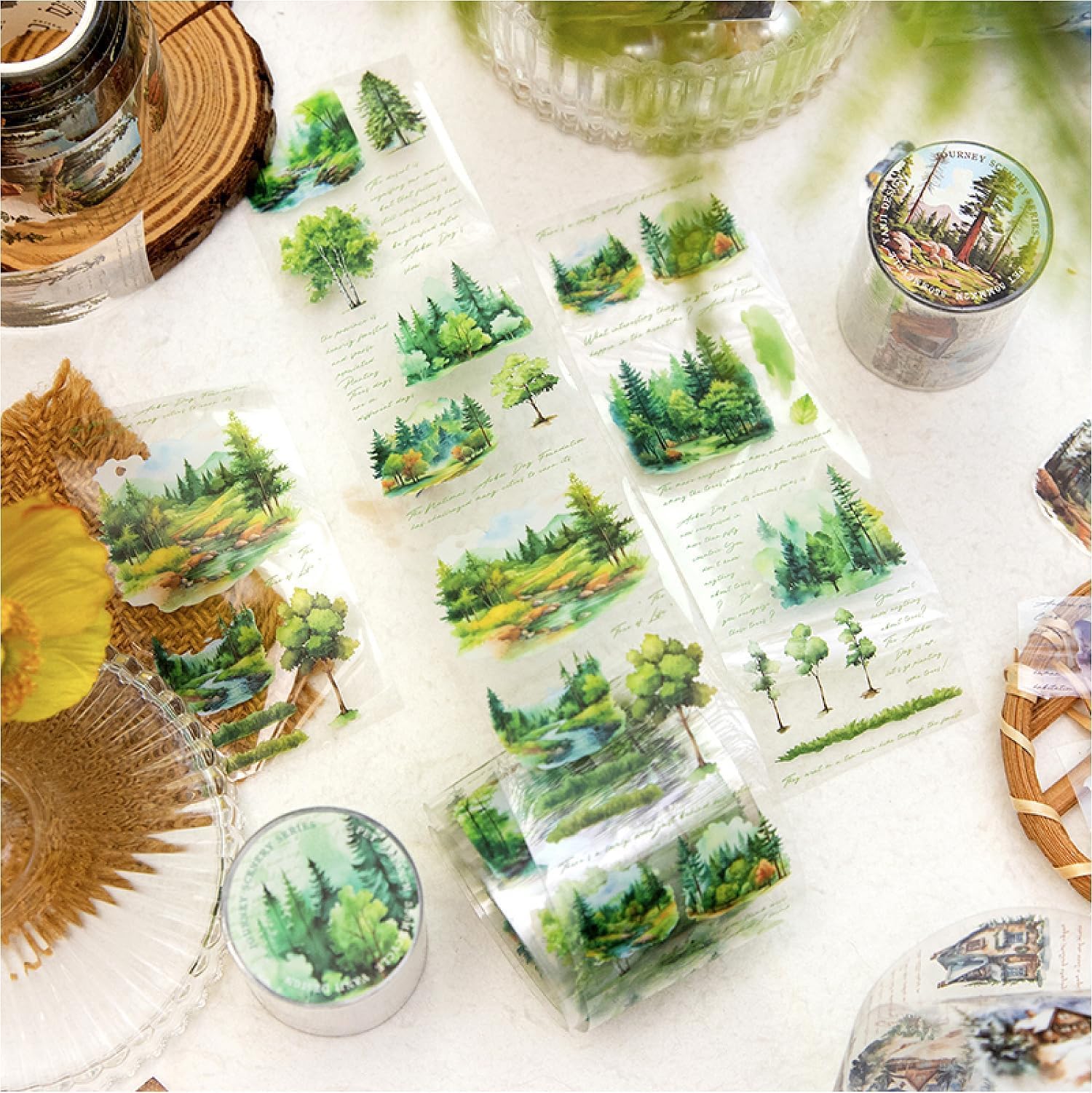 Zestawy taśm Washi PET, 6 rolek, estetyczne naklejki do scrapbookingu, kolorowe naklejki do albumu fotograficznego, na scrapbooking, journaling, akcesoria do scrapbookingu, Bullet Journals