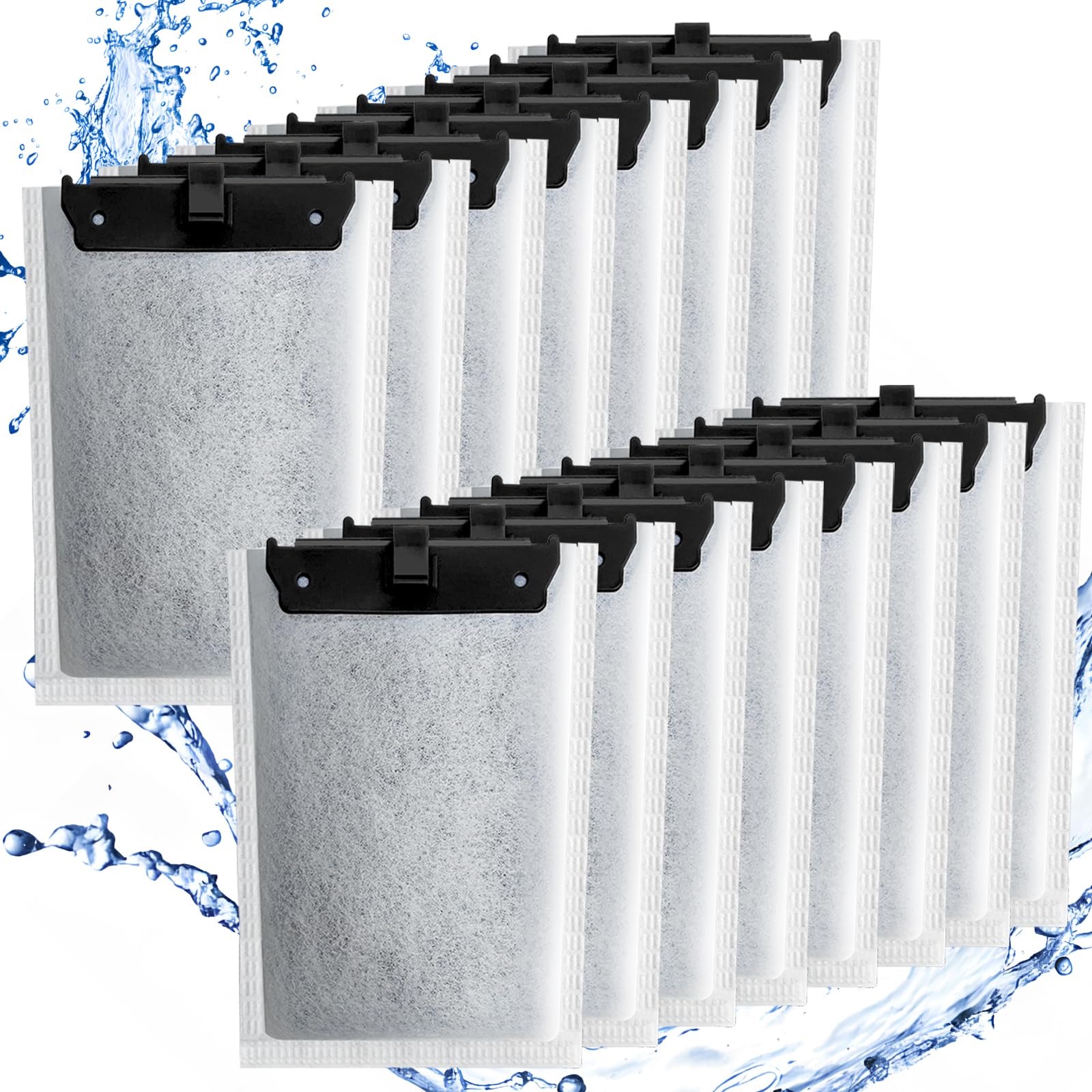 driamor 16 Pack Medium Filter Cartridges Replacement Compatible with Whisper 10i/IQ10/PF10 Aquarium Filter 5-10 Gallons