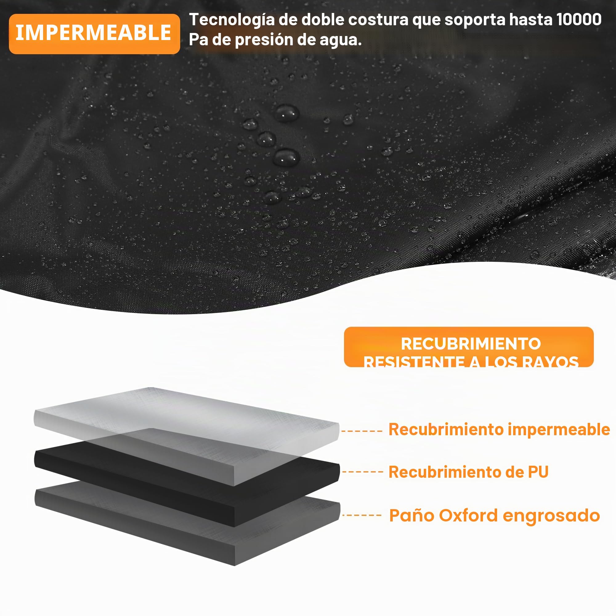 QUARKZMAN Funda Impermeable para Can-Am Outlander MAX XT 1Pc | Negro, 210D-Pu, 240X122X135Cm, Impermeable, Protección Solar, Para Can-Am Outlander Max Dps, Max Xt-P, Max Limited