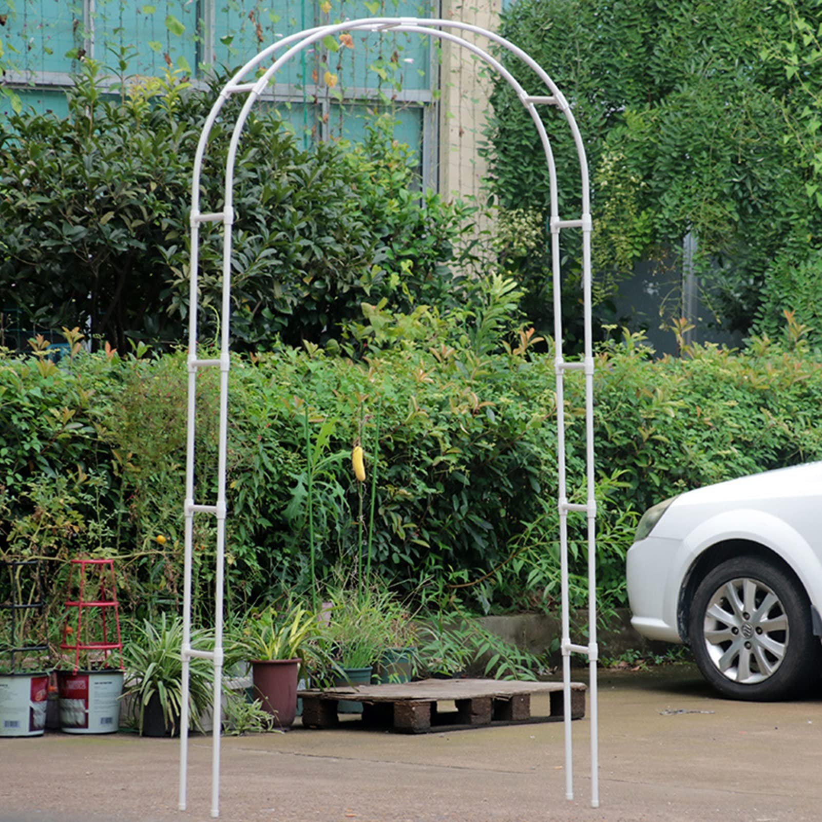 Arche de jardin pour rosiers en métal noir de 240 cm