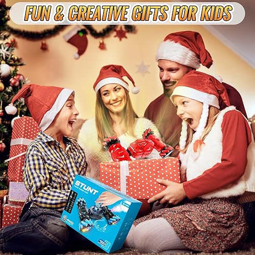 Miniatura 8 de Pristar Coches de acrobacias a control remoto, con detección de gestos para niños y niñas, auto de control remoto de mano de 2.4 Ghz con luces de