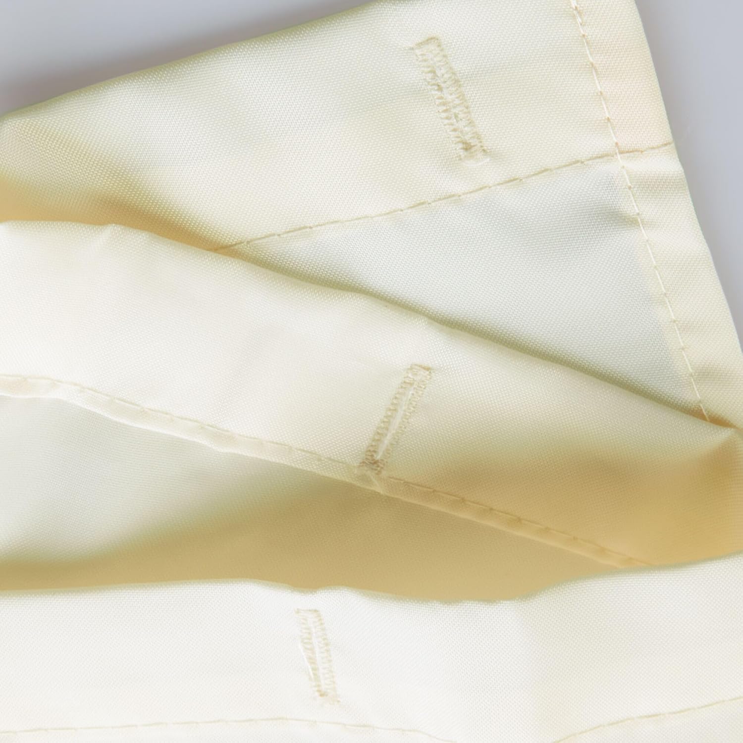 iDesign Solid Polyester Shower Curtain - 12 Reinforced Buttonholes - 72" x 72" - Set of 2 - Sand Brown