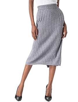 Amazon.com: Sweater Skirts for Women Slit High Waisted