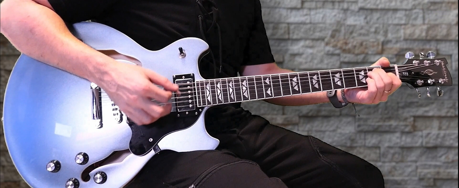 Amazon.com: WestCreek 333 Electric Guitar with 6 String, Semi