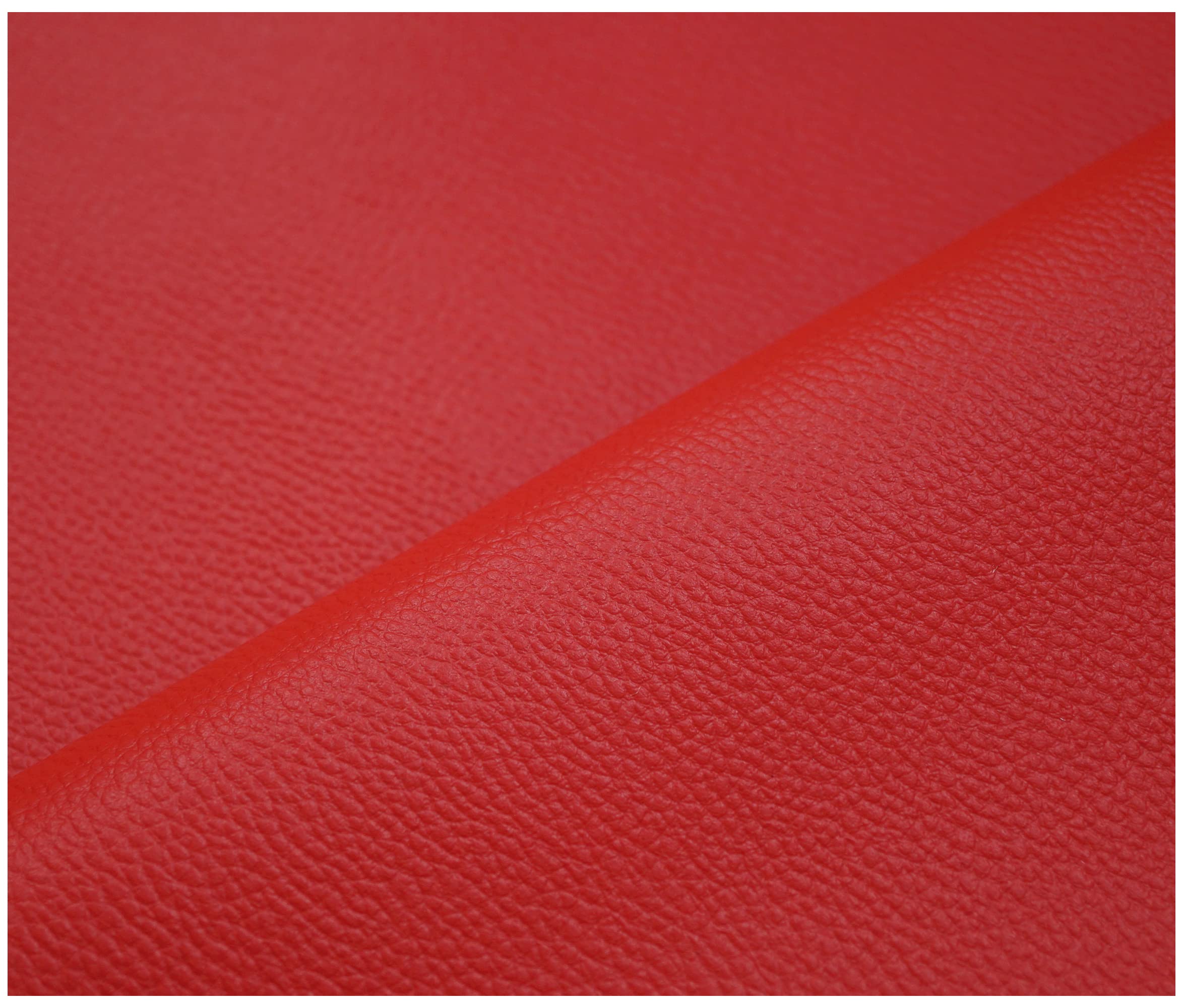 Premium Faux Leather Fabric Fire Retardant Leatherette Upholstery Waterproof Heavy Duty Leathercloth Material (3 Metre (300 x 140cm), Red Grained)