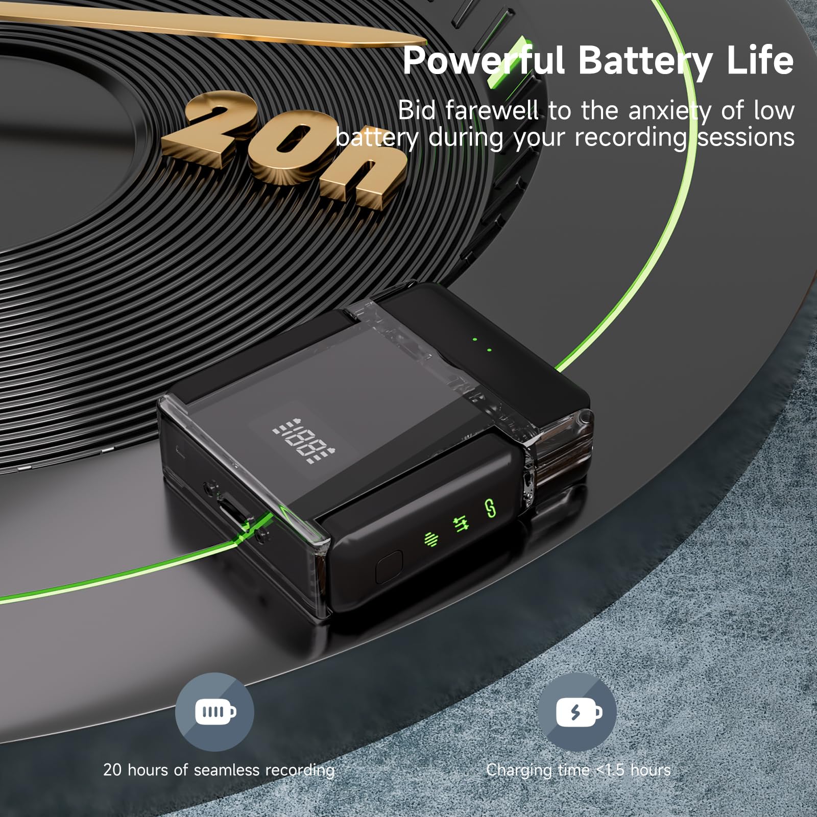 Microfono Lavalier Wireless 2 TX + 2 RX - Con Custodia Ricarica, 20h Batteria, Perfetto Per Video, TikTok E Live - Foto 10