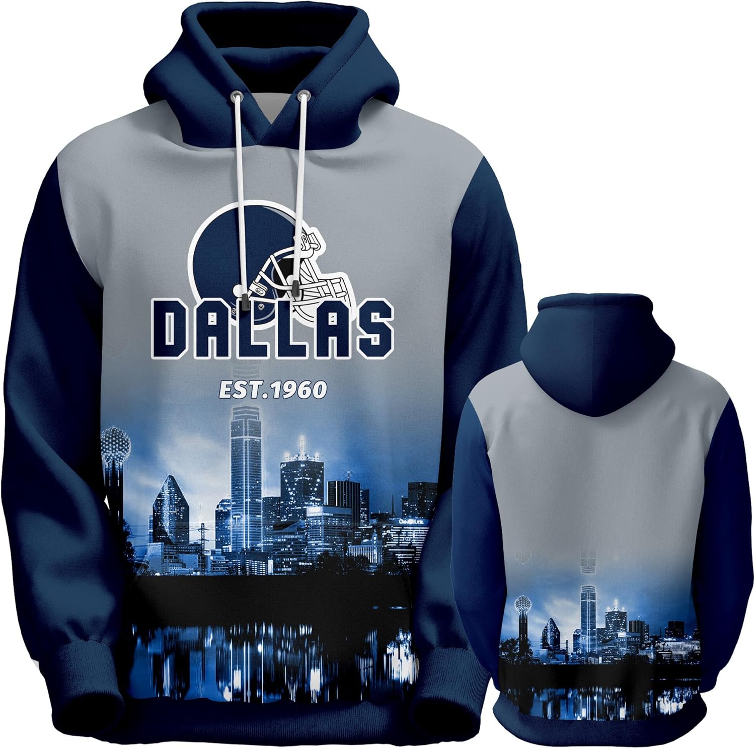 Men's Hoodie Football Fans Gifts for Men, Spring or Fall Breathable Pullover Hooded Sweatshirt Sport Top, Soft & Smooth