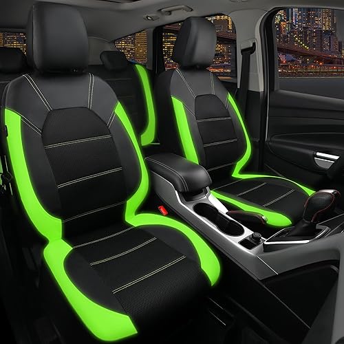 Miniatura 111 de CAR PASS Leather seat Covers,Automotive Universal Sport car seat Cover Super 5mm Composite Sponge Inside,Airbag Compatible fits Most SUVs, Camaleón