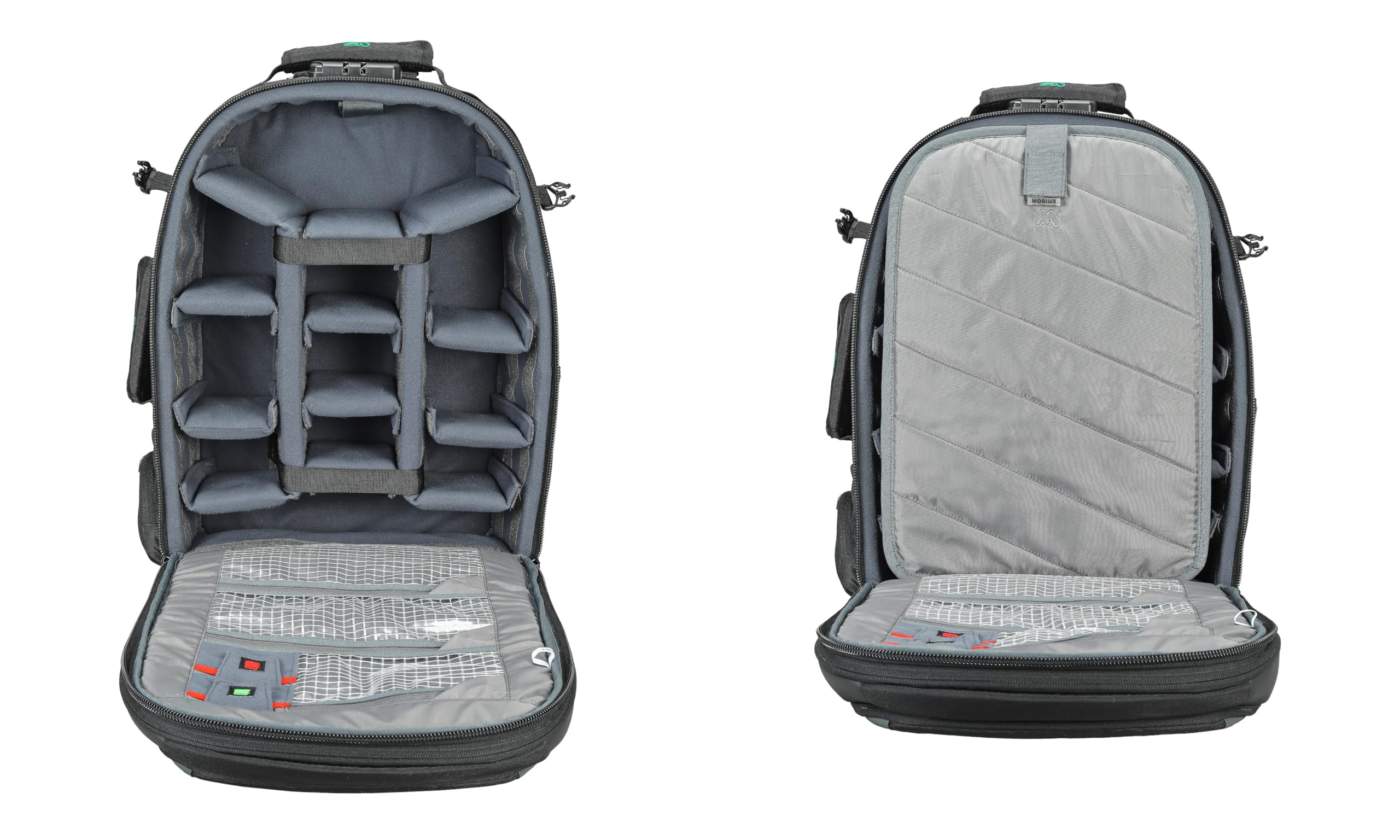 MOBIUS Gen Z DSLR Camera Backpack, Waterproof, 900D PU Coated Polyester, 40L, Expandable Gimbal Compartment, Fits 2 Camera Bodies, 5-6 Lenses, 16 Inch Laptop, Tripod Holder, Number Lock, Unisex 2