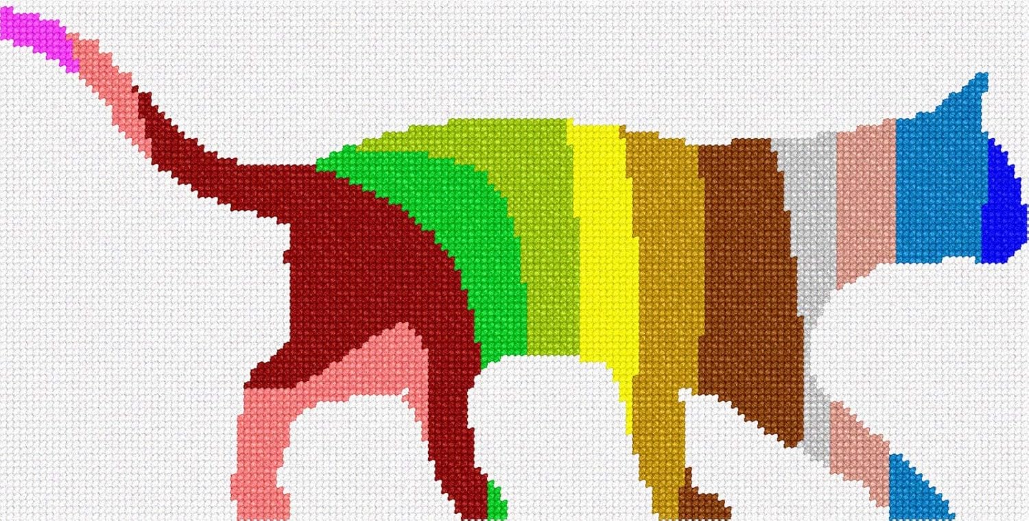 Pepita Needlepoint kit: Cat Palette Silhouette, 12 x 6
