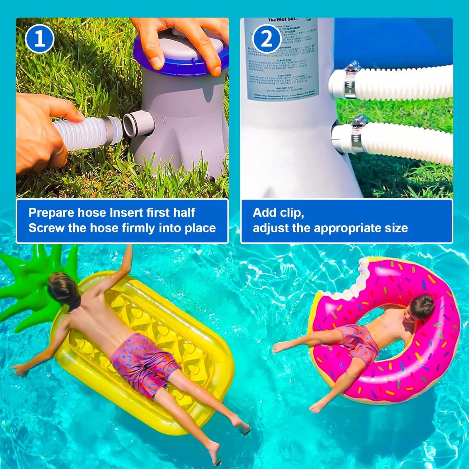Tubo flessibile di ricambio per piscina Intex Coleman, 3,17 cm, confezione