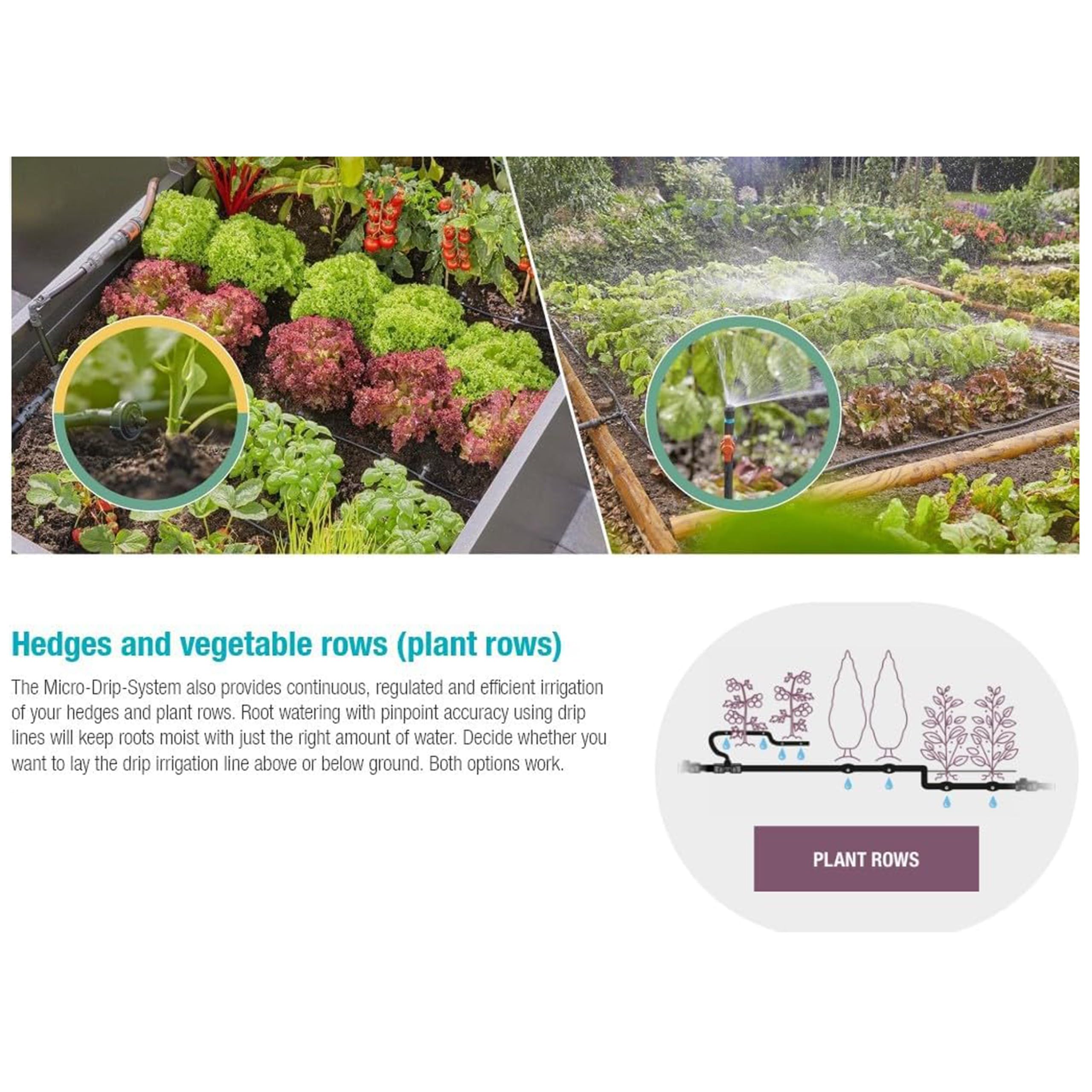 sarcia.eu Ensemble d'irrigation de Base pour Plantes en Pot Compatible avec Gardena