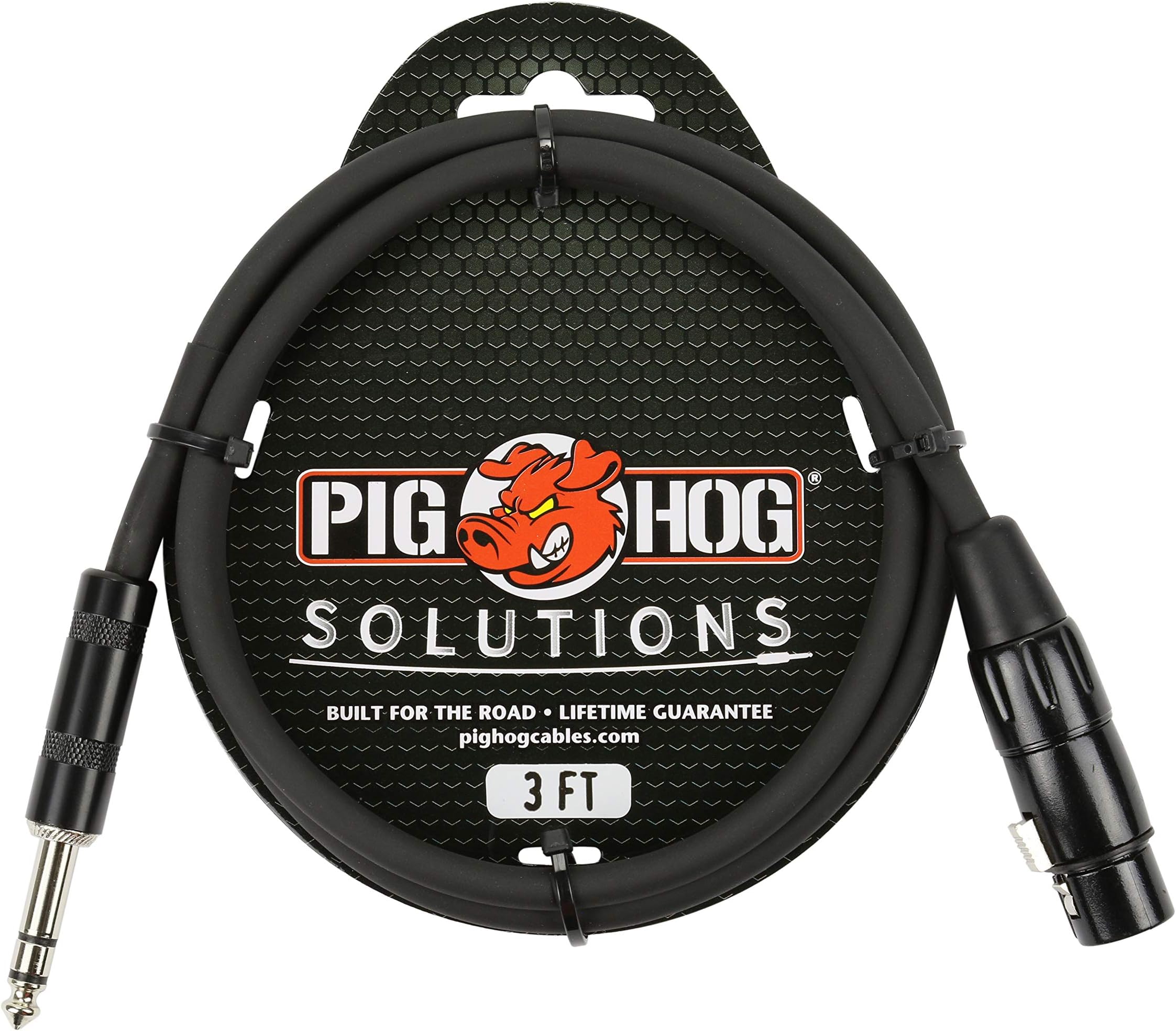 Pig Hog PX-TMXF3 1/4" TRS to XLR Adaptor Cable, 3 Feet