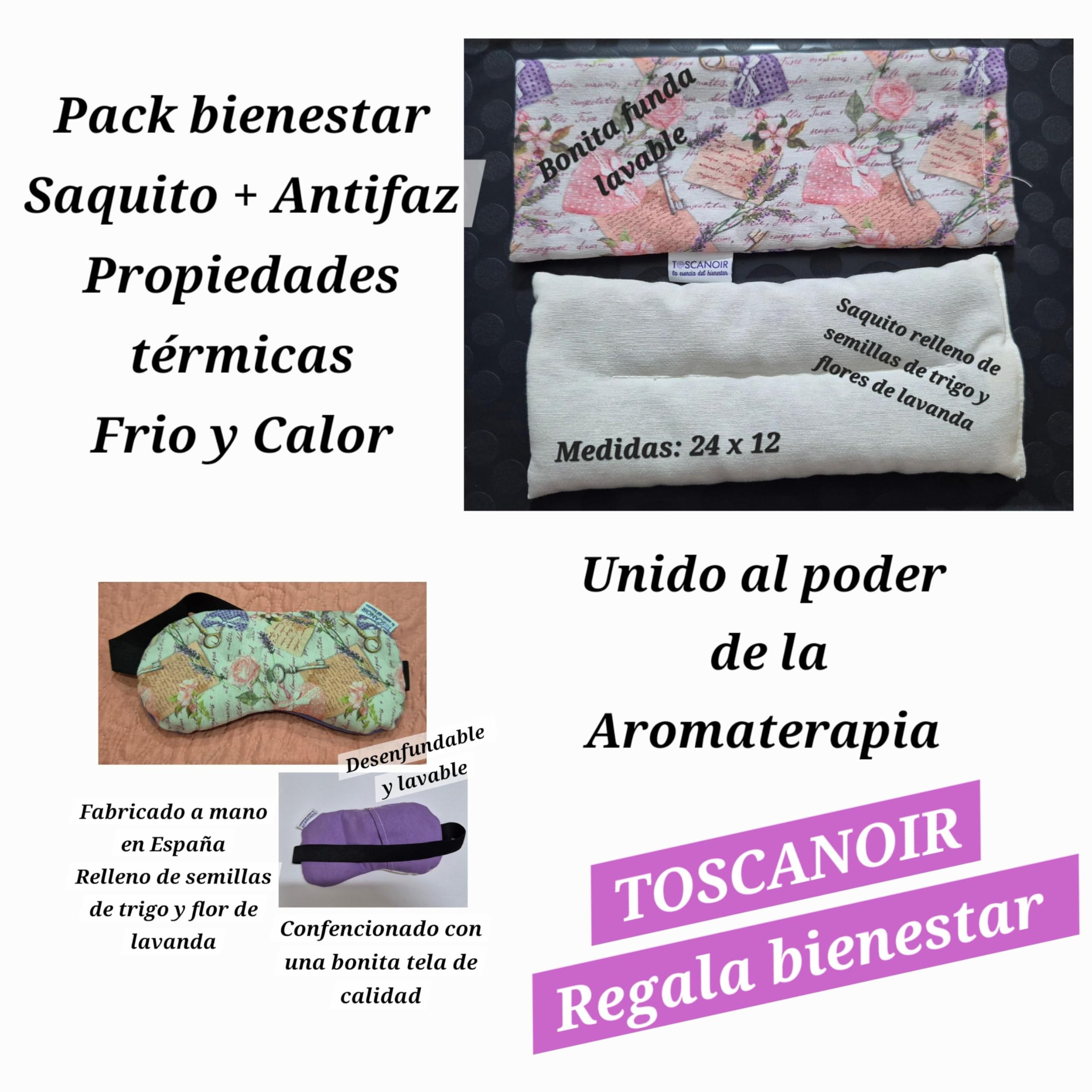 Pack Saquito de Semillas y antifaz Antifaz termico semillas microondas Saco termico semillas