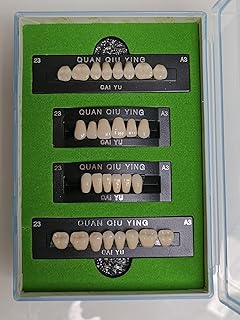 SDentÂ® 2 Boxes 2 Layers Synthetic Nano Steel Teeth Multi-Layer Acrylic Composite False Teeth Denture Polymer Polymerial Materials & Full Set & A3 & 1 SET