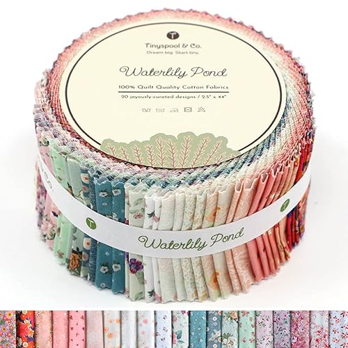 Tinyspool & Co. Jelly Roll Fabric Strips for Quilting, Crafting,