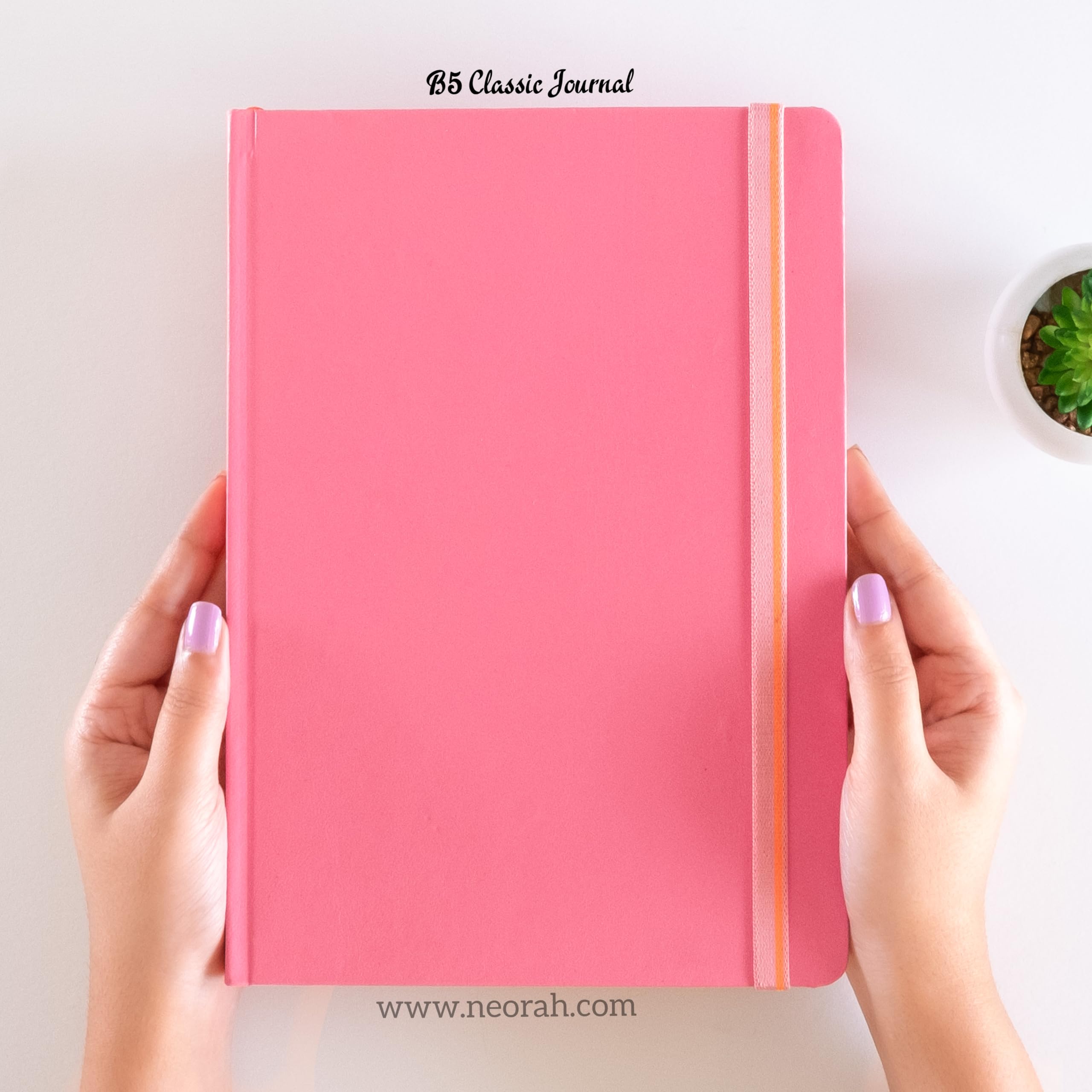 NEORAH - Dot Grid, B5 Notebook - Pink Dotted Journal - 160 Pages