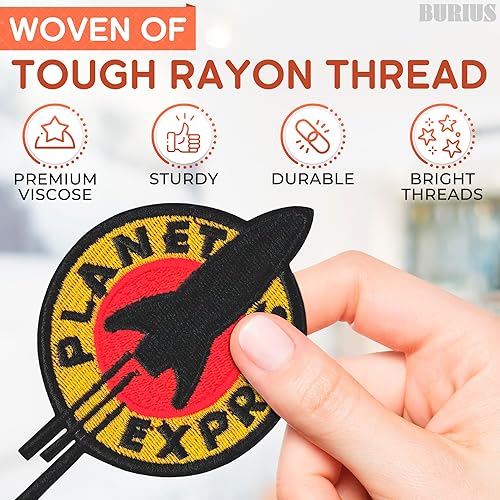 Miniatura 3 de MNC Shop parche insignia FUTURAMA Planet Express bordado para coser/planchar: 4.4 pulgadas/10.5 cm x aprox.: 3 pulgadas/7.5 cm.