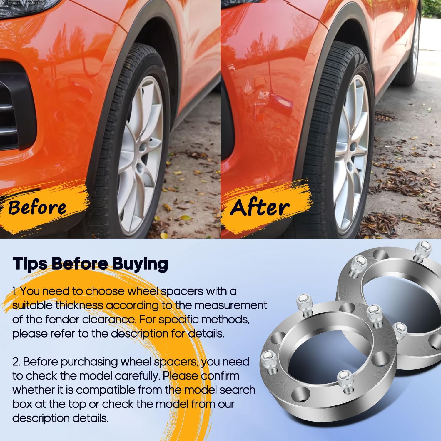 OCPTY 2PCS 4x156 to 4x156 Wheel Spacers 1.5" Wheel Adapters 3/8" Studs 131mm Center fit for 2001-2003 for Kawasaki for KEF300 Lakota Sport / 1995-2000 for Kawasaki for KEF300 Lakota Utility