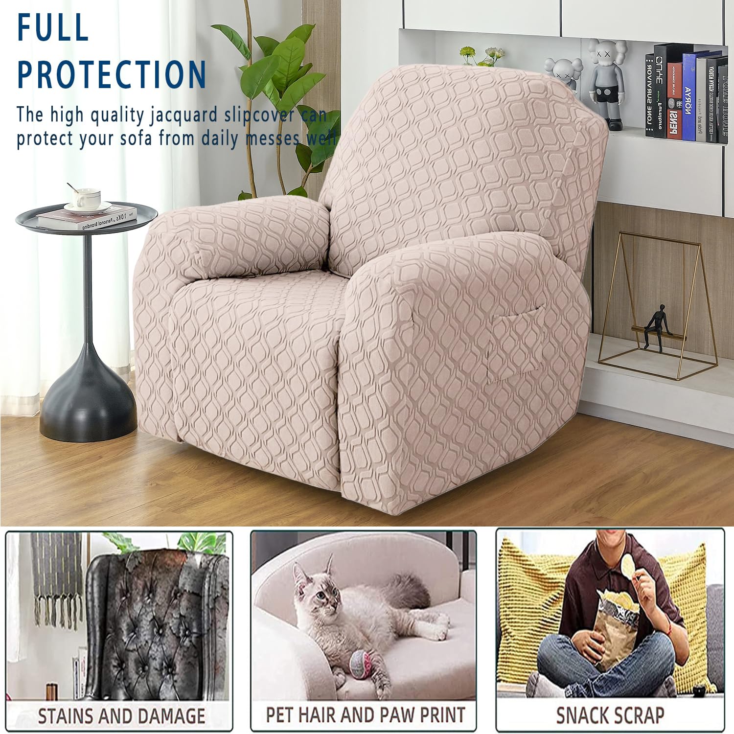 OKUYUK Recliner Chair Cover - Image 4