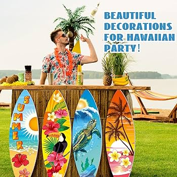 Amazon.com: Silipull 4 Pcs Surfboard Beach Signs 28 Inch