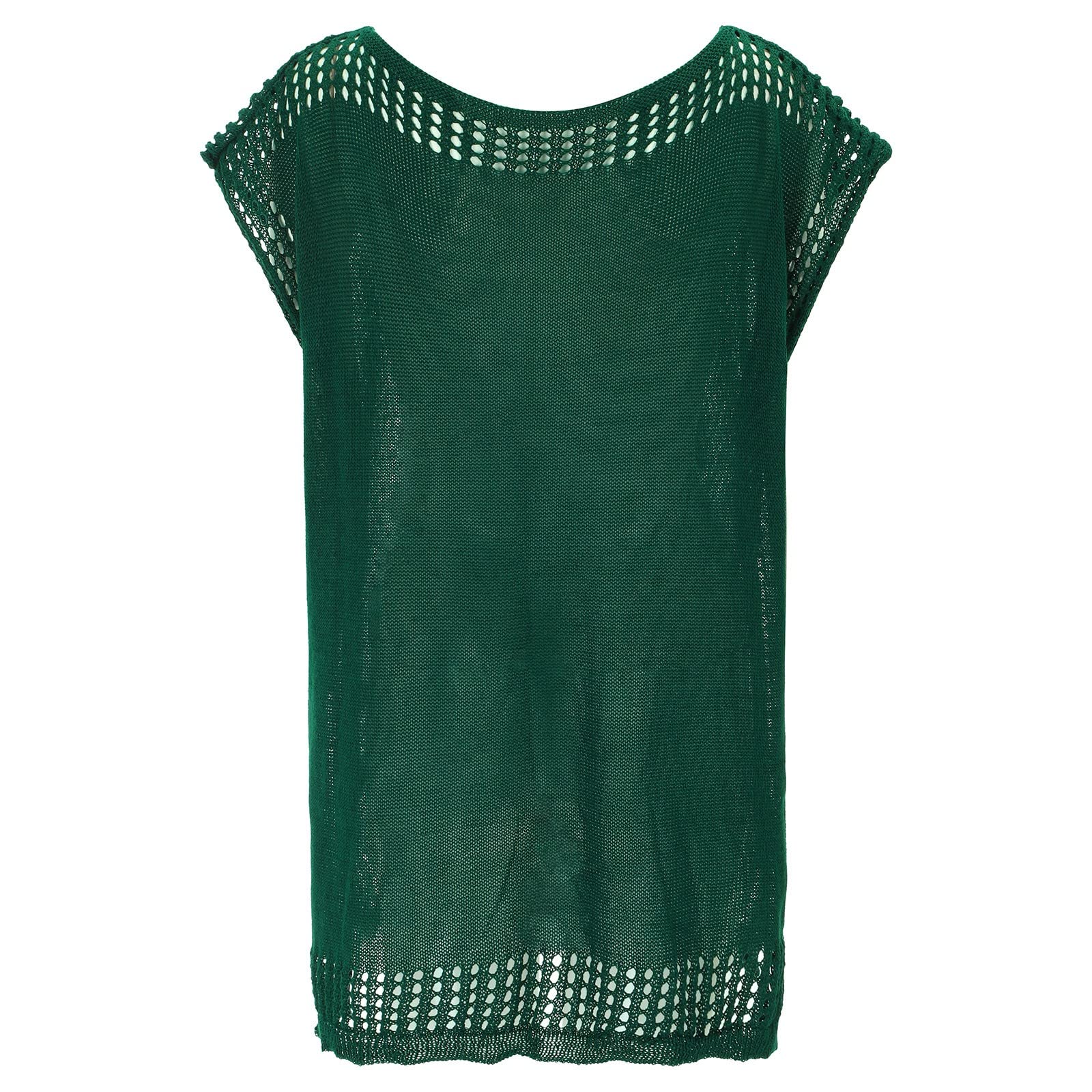 Damen, Bikini, Damen, gestrickt, Strandkleid, Sommer, kurz, Knielang, Badeanzug, Bikini, Strandponcho, V-Ausschnitt, Strandmode, Ausschnitt, Häkelarbeit