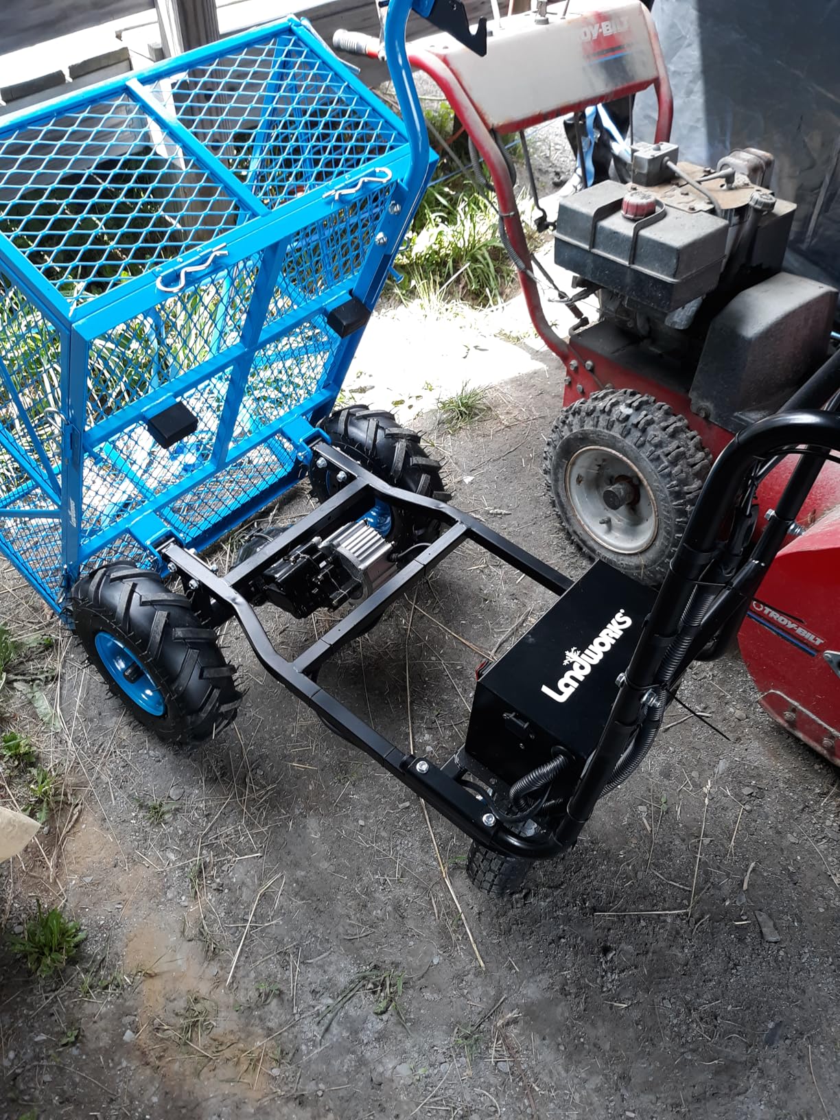 Fodera/telone Per Carriola Elettrica Landworks - Capacità 500 Lbs (1/4 Ton), Dimensioni 88x60x30 Cm, Nylon Industriale, Per Trasporto Materiali - 3