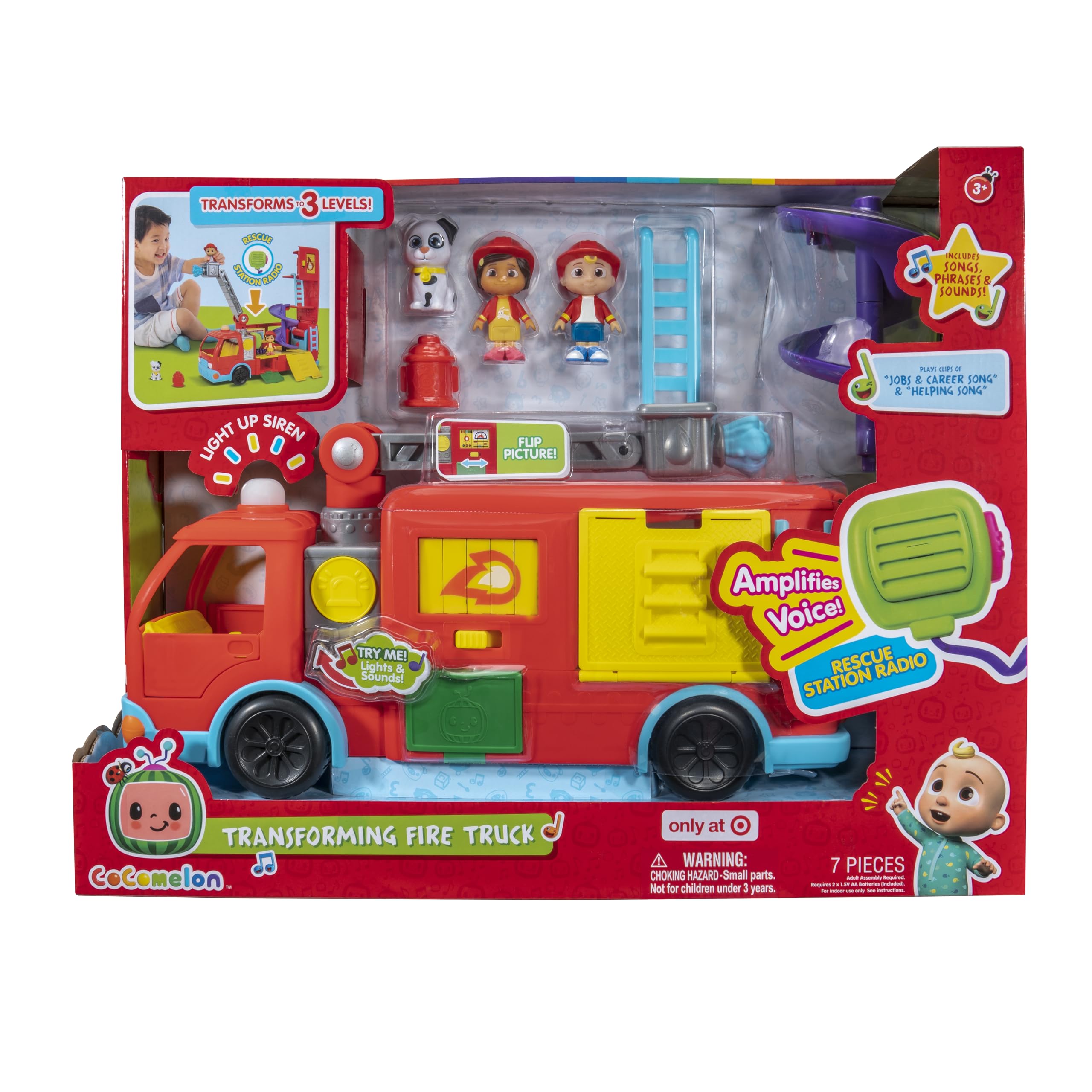 Cocomelon Deluxe Transforming Firetruck Battery Operated