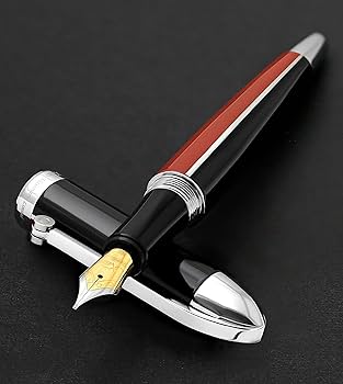 @赤と黒のストライプ万年筆 1 赤と黒のストライプ万年筆 - メルカリ