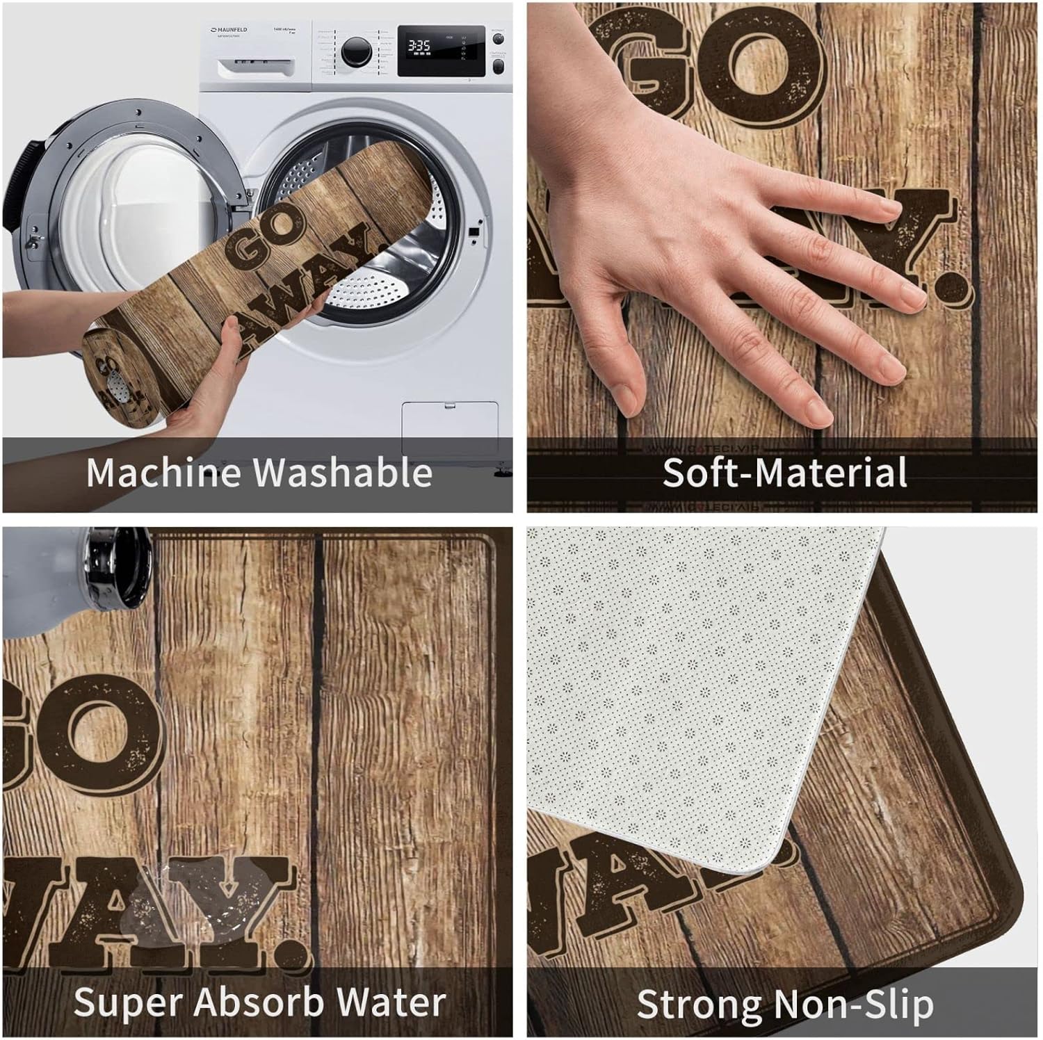 Funny Patio Decor Go Away Mat Outdoor Porch Decor Funny Gifts for Boss(Size:65X90CM), BMPBBLAPC-65X90CM