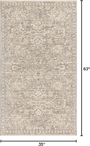Miniatura 2 de Unique Loom Lola Collection - Alfombra clásica (2' 11" x 5' 3" rectangular, grismarfil)
