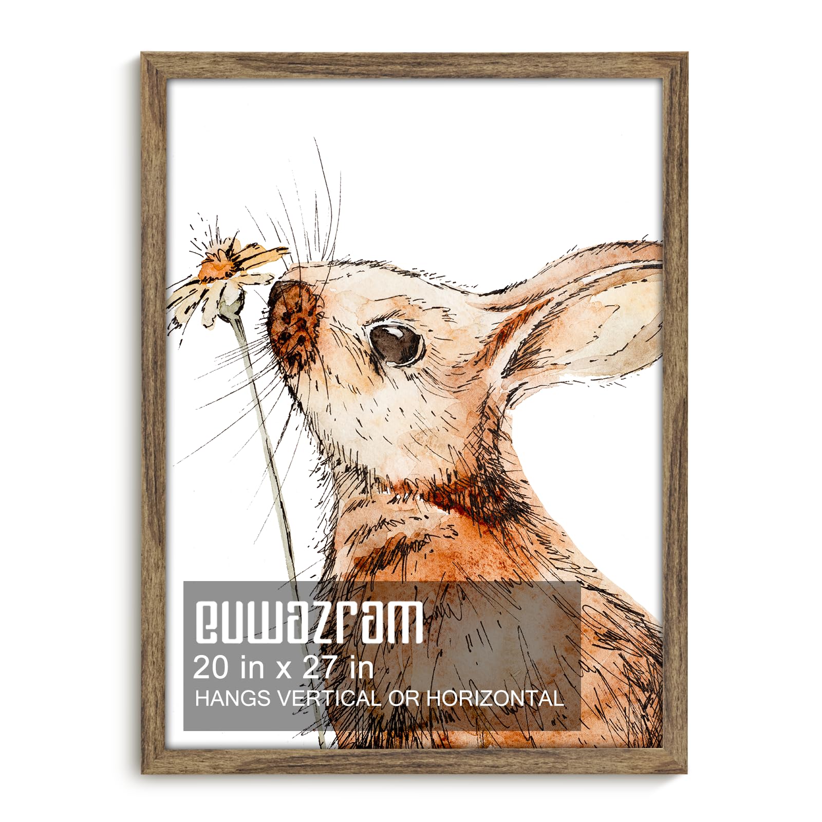euwazram Rustic Walnut Frame