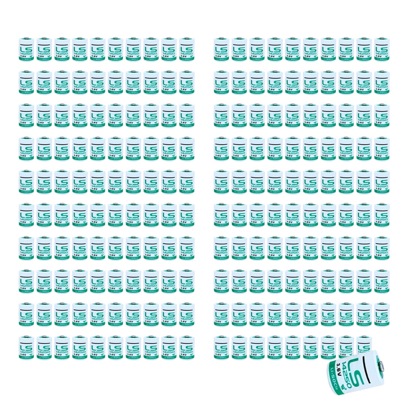 200 Pack LS14250 1 2 AA 3 6V 1200mAh Lithium Battery Replace for LS14250 LS 14250 Battery Non