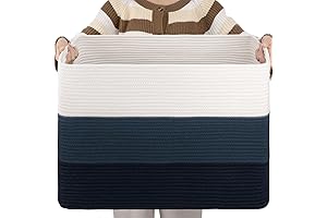 OIAHOMY Gradient Blue Rectangle Large Storage Basket