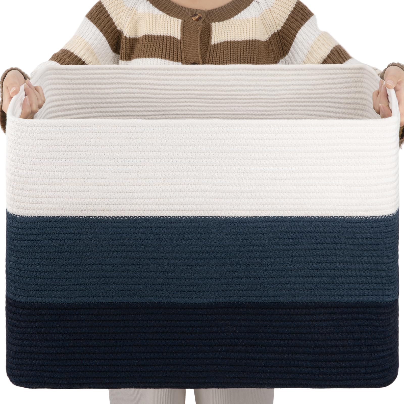 Large Cotton Blanket Basket - Dog Toy Storage -29 Large Cotton Blanket Basket - Dog Toy Storage -29