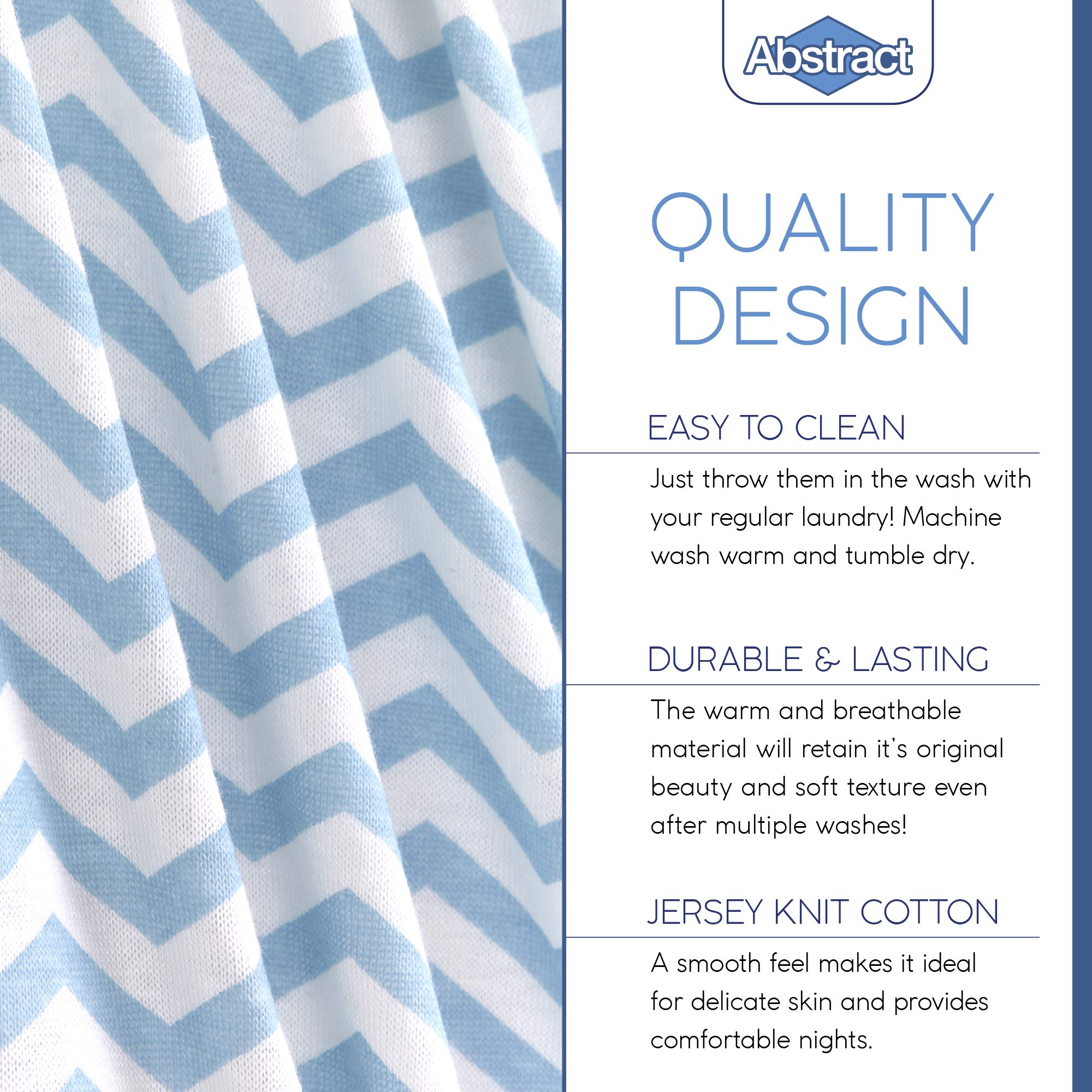 Abstract Polka Dot Blue Crib Sheet - Soft Jersey Knit, Deep Fitted For Mini Crib (24 X 38) - View #10