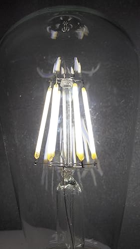 Miniatura 9 de Bombilla CC de 12 V, A19, A60, 3000 K, 4 W, luz blanca cálida, filamento Edison E26, lámpara de base de tornillo CC de bajo voltaje, RV, barco