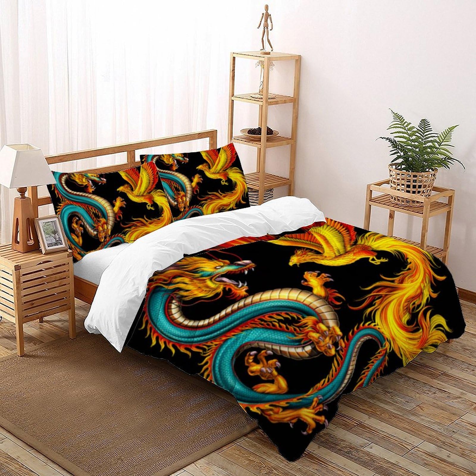 Housses de couette enfant 3D 220x240 cm avec taies d'oreiller pour lit king size
