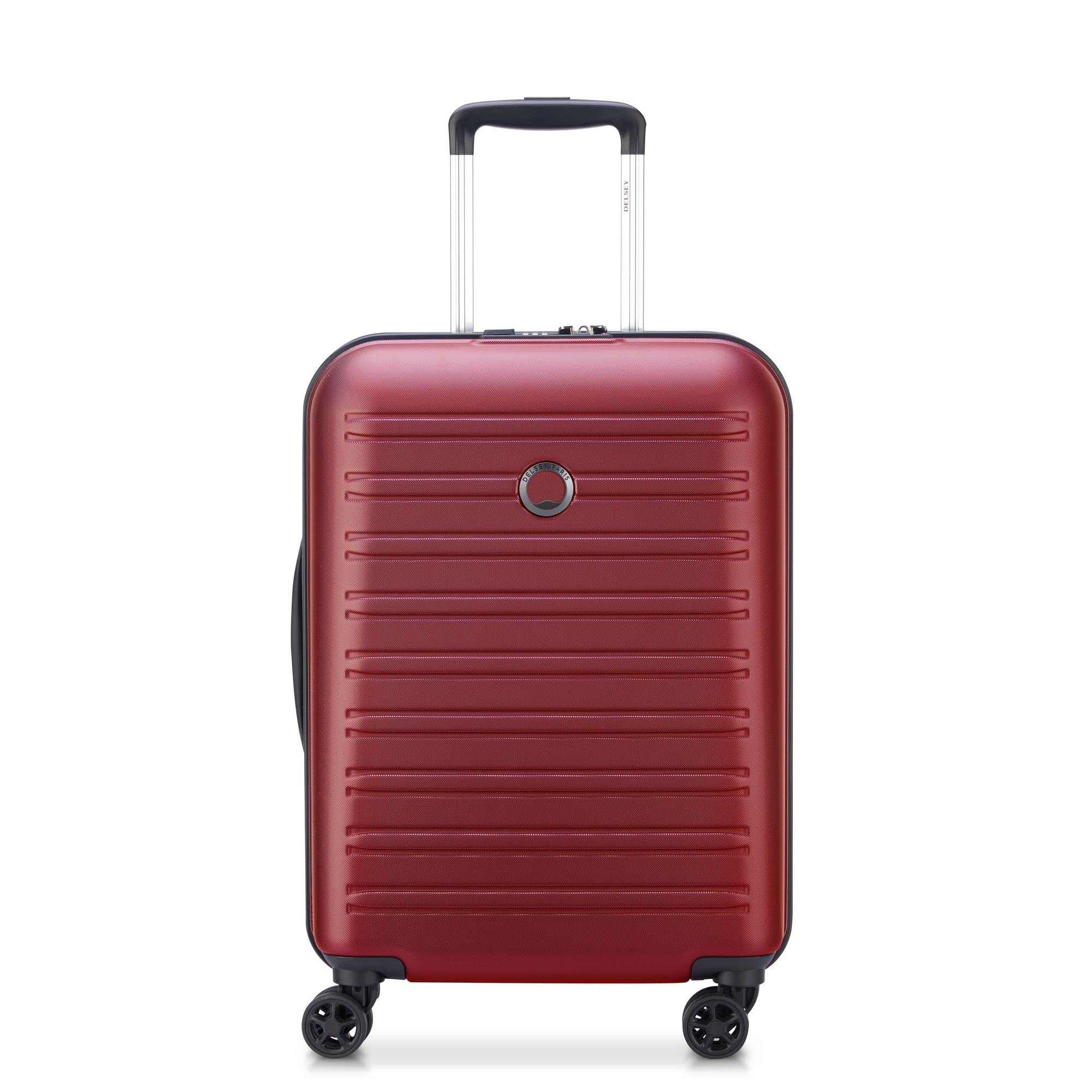 DELSEY Paris - SEGUR 2.0 - Slim Rigid Cabin Suitcase - 55x40x20 cm - 35 liters - XS - Red