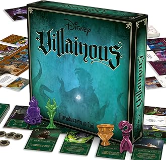 Disney Villainous - Introduction to Evil Strategy Board Game - Compatible with Other Villain Games - Be Maleficent, Prince John, Ursula or Captain Hook - Award Winning Line