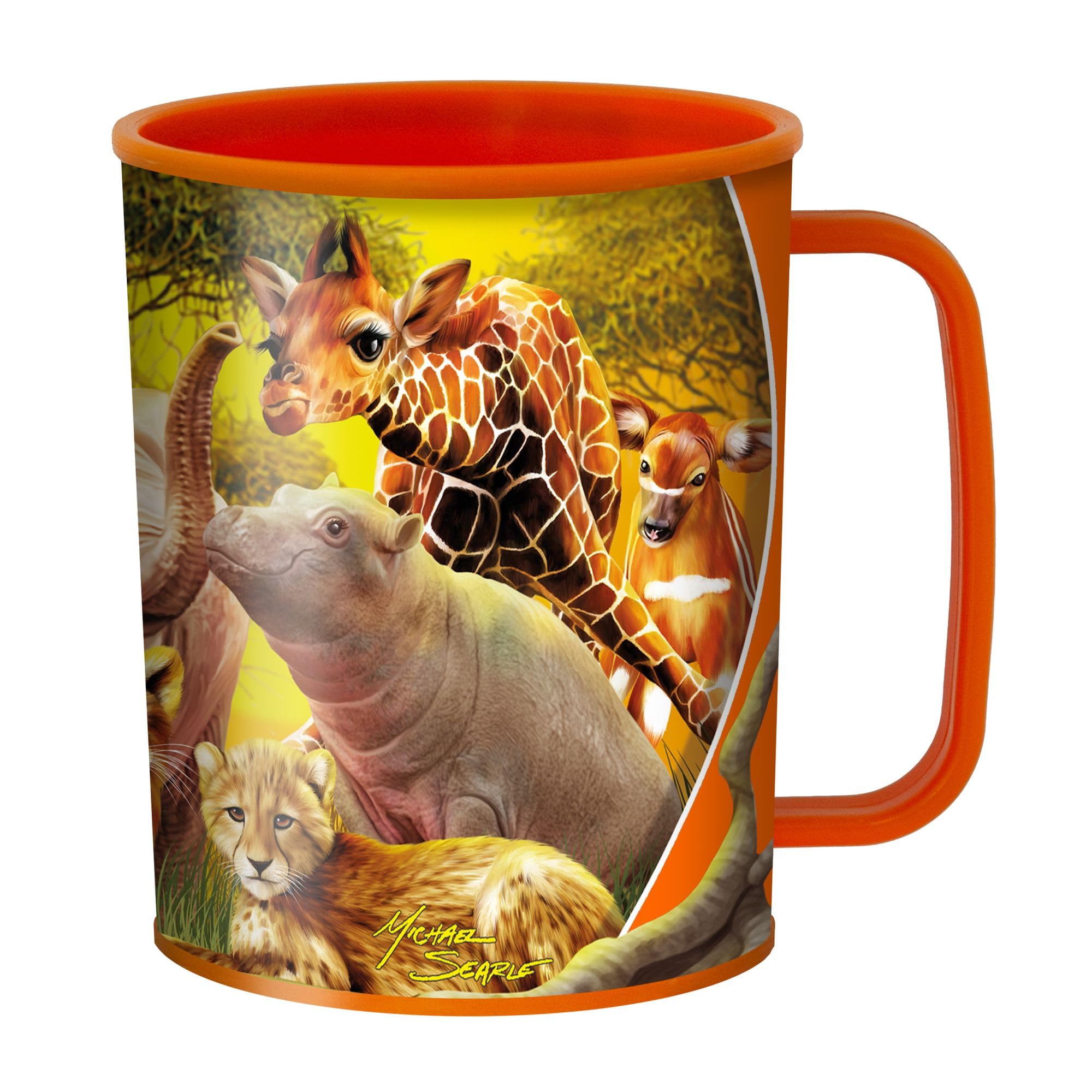 Drinking Cup - Kissing Cousins from Deluxebase. 3D Lenticular Safari Animal Kids Cups. 10fl oz plastic cups for kids with original artwork licensed from renowned artist, Michael Searle