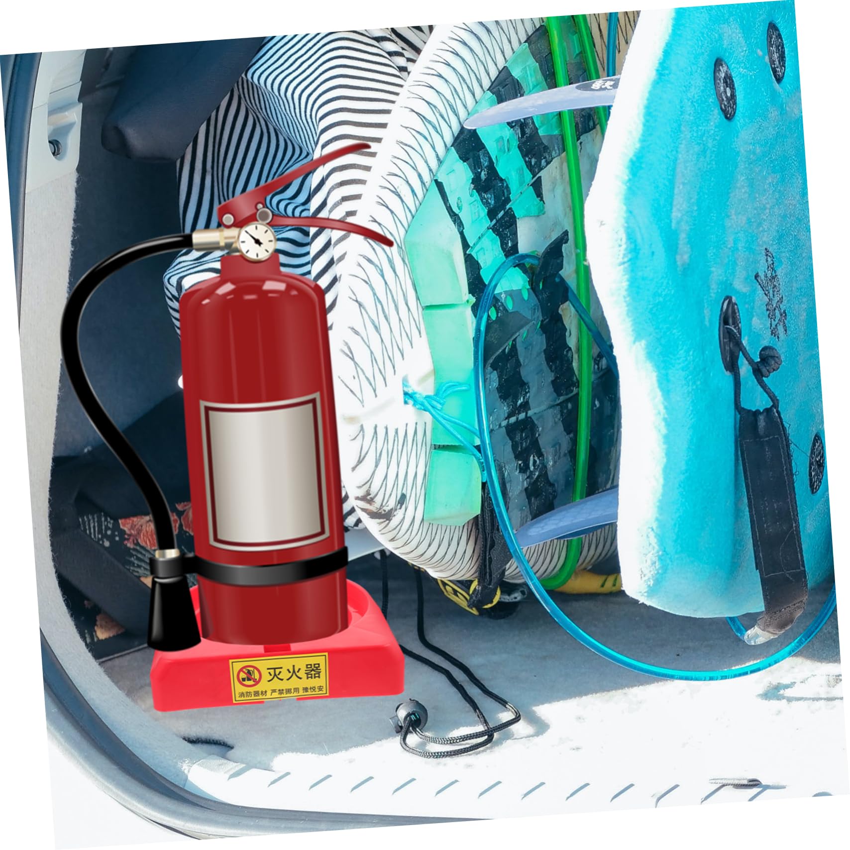 SEWOART Truck Fire Extinguisher Mounts Powder Fire Extinguisher Base Plastic Fire Extinguisher Floor Bracket Red Car Fire Extinguisher Holder