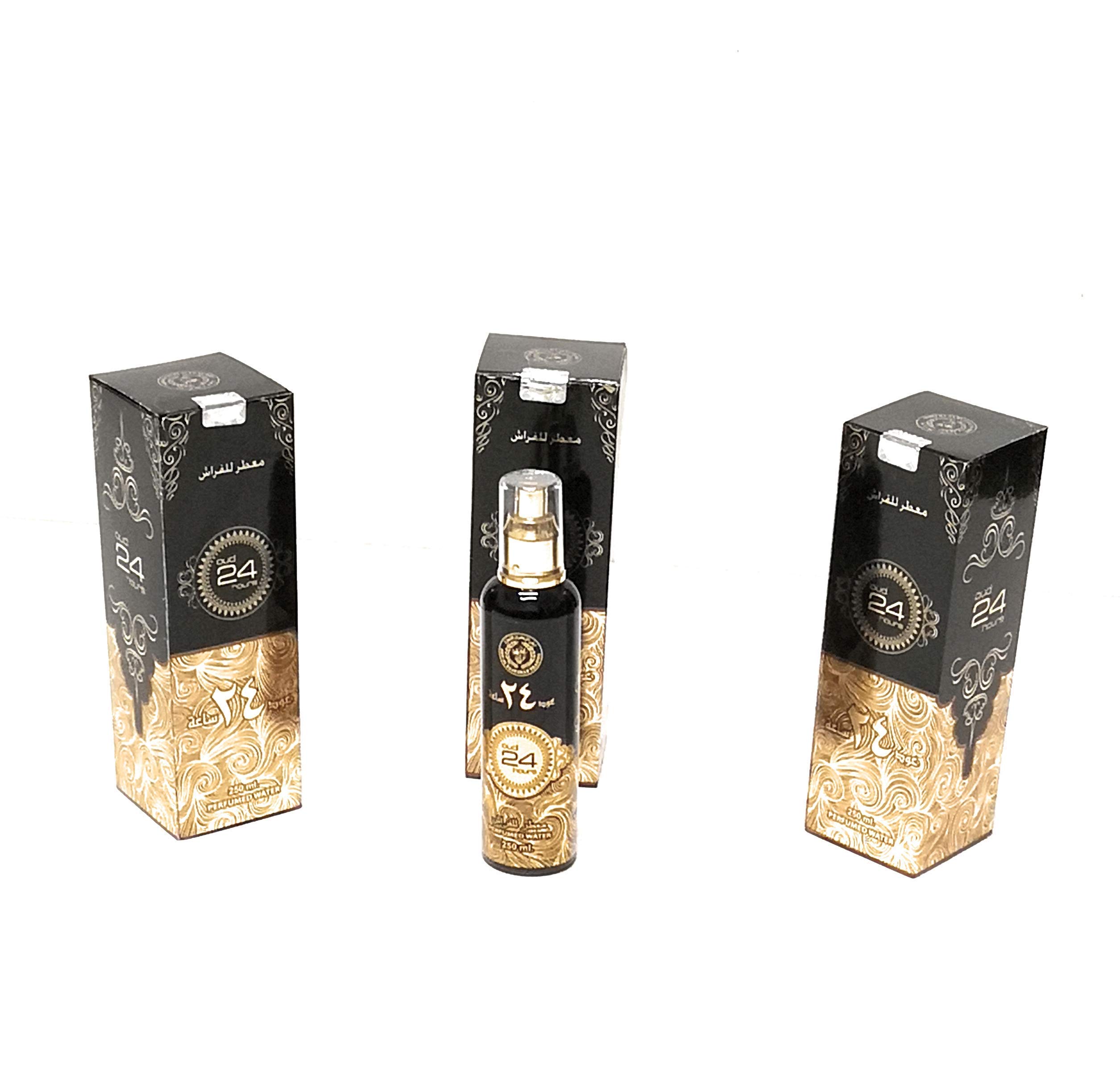 Ard al zafaran pack of 3 24 hour oud 250 ml water perfume/fabric spray/air freshener/clothes perfume